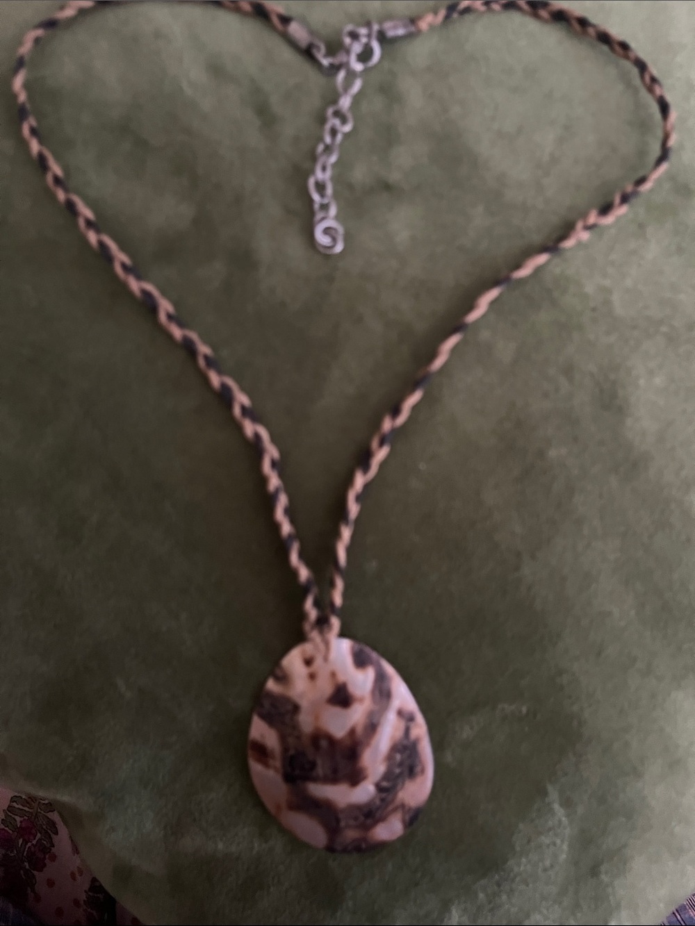 Soul Flower Brown and Black Natural Stone Pendant Necklace